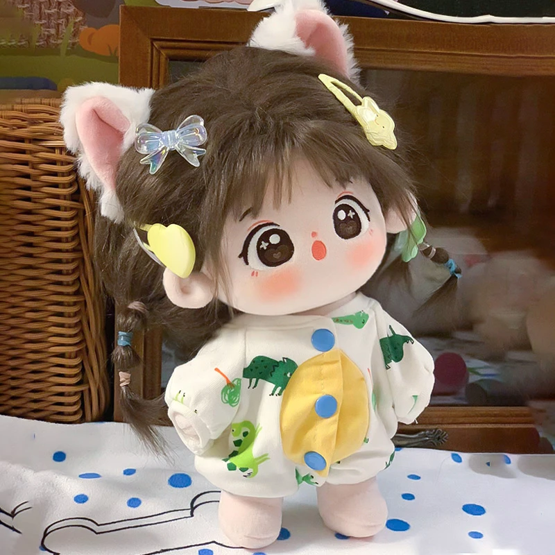 Muffin Cotton Doll Authentic 20cm Girl Plush Toy, Gift for Girls, Classmates, Friends, Exquisite Gift, Dinosaur Pear Outfit